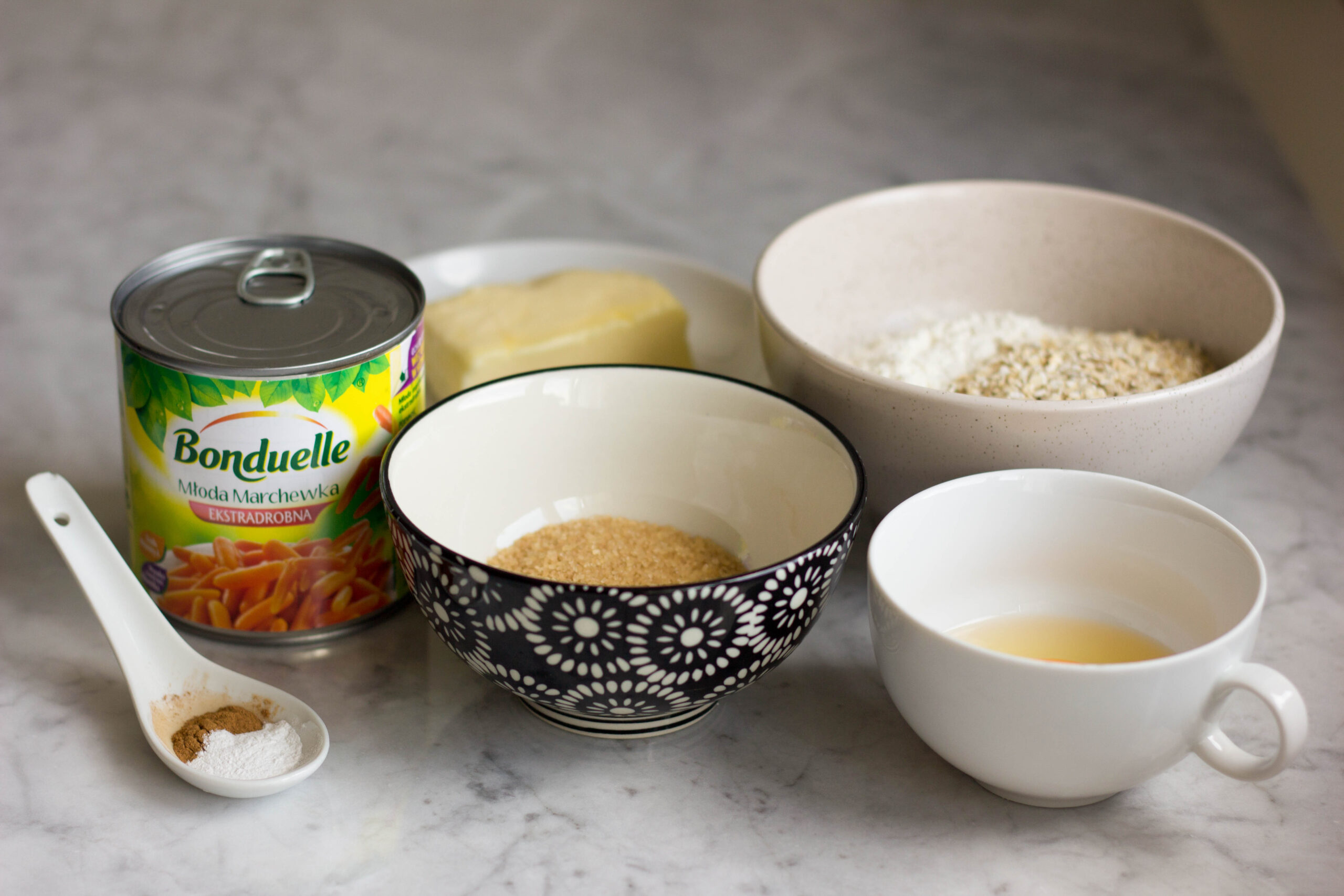 Owsiane ciasteczka marchewkowe - Składniki