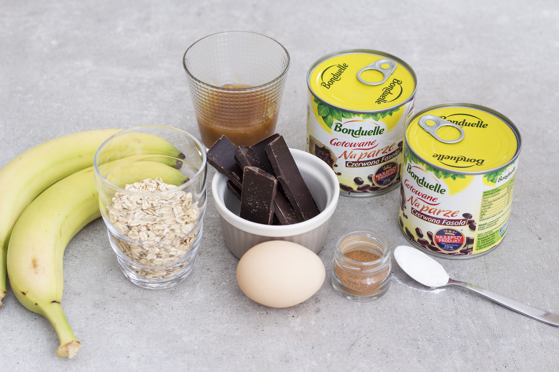 Czekoladowe muffiny z czerwonej fasoli - Składniki