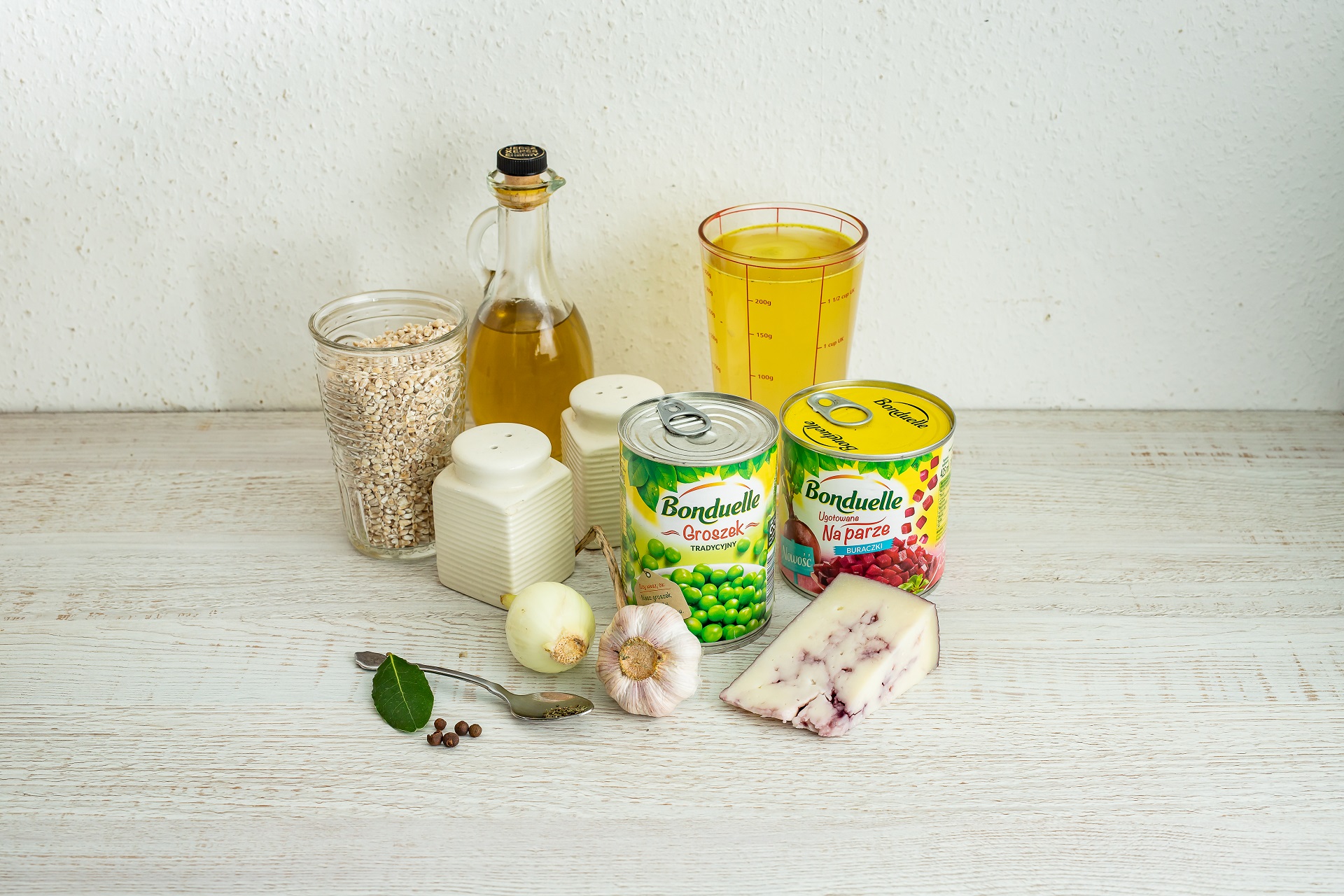 Kaszotto z buraczkami, groszkiem i kozim serem - Składniki